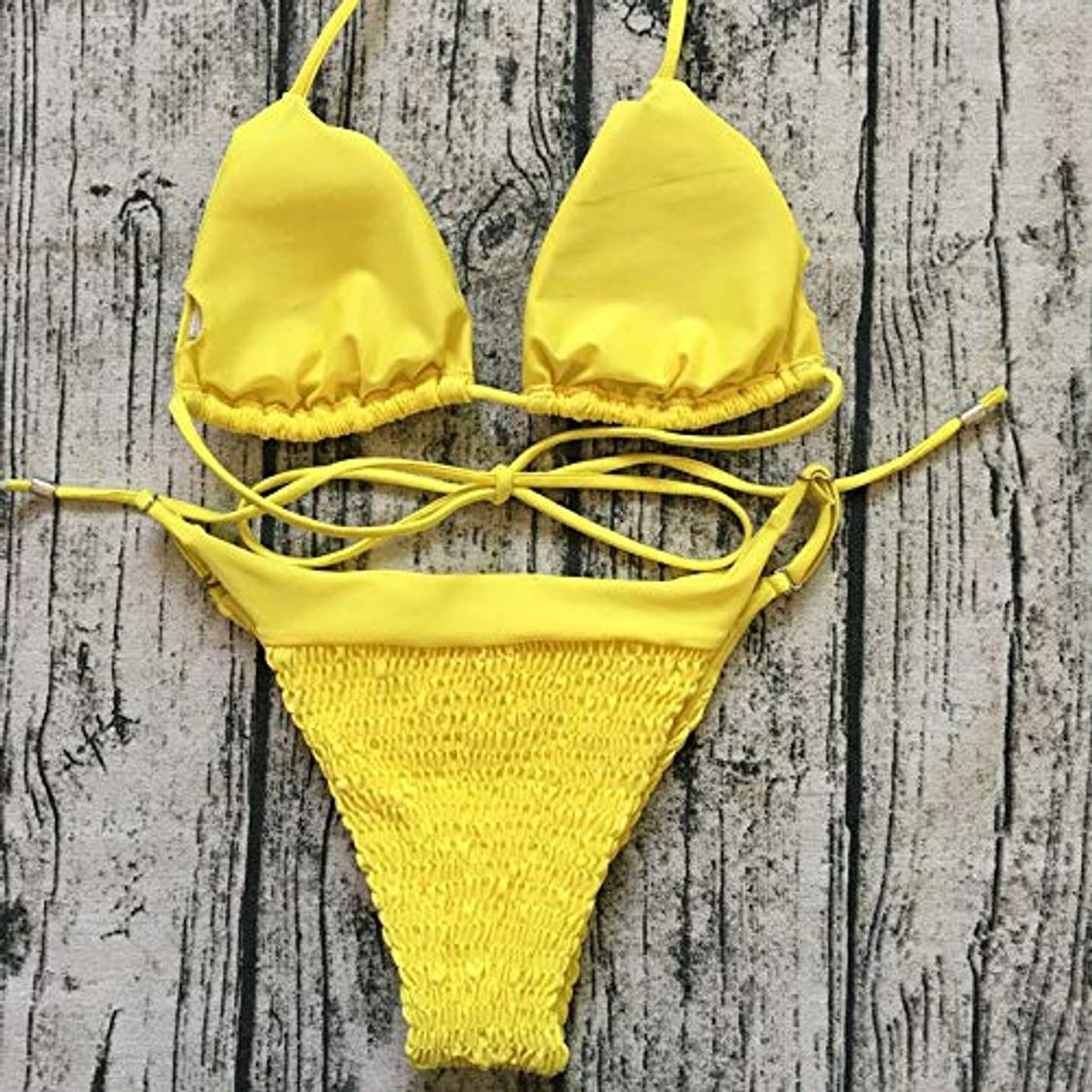 Fashion GUOZI Bikini Bikini New Pure Pure Color Swimwears Ladies Bañador Beach Bikini