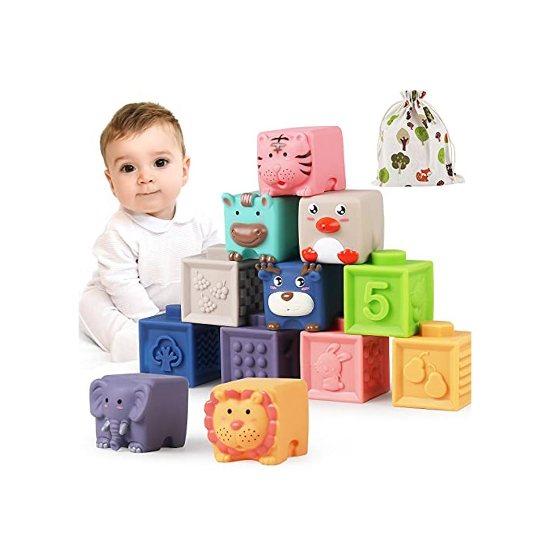 Producto Luclay Bloques Apilables para Bebés 6 Meses 1 2 3 4 años