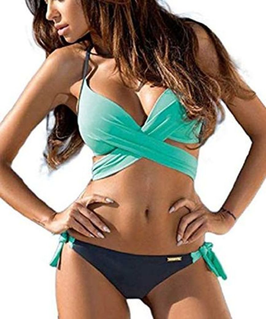 Social JFan Traje De Baño Mujer Sexy Bañador de Baño Conjunto de Bikini Push up Sujetador Acolchado Traje de baño Bikini para Mujeres