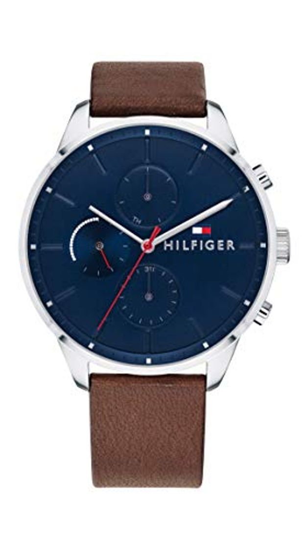 Product Tommy Hilfiger Reloj Multiesfera para Hombre de Cuarzo con Correa en Cuero