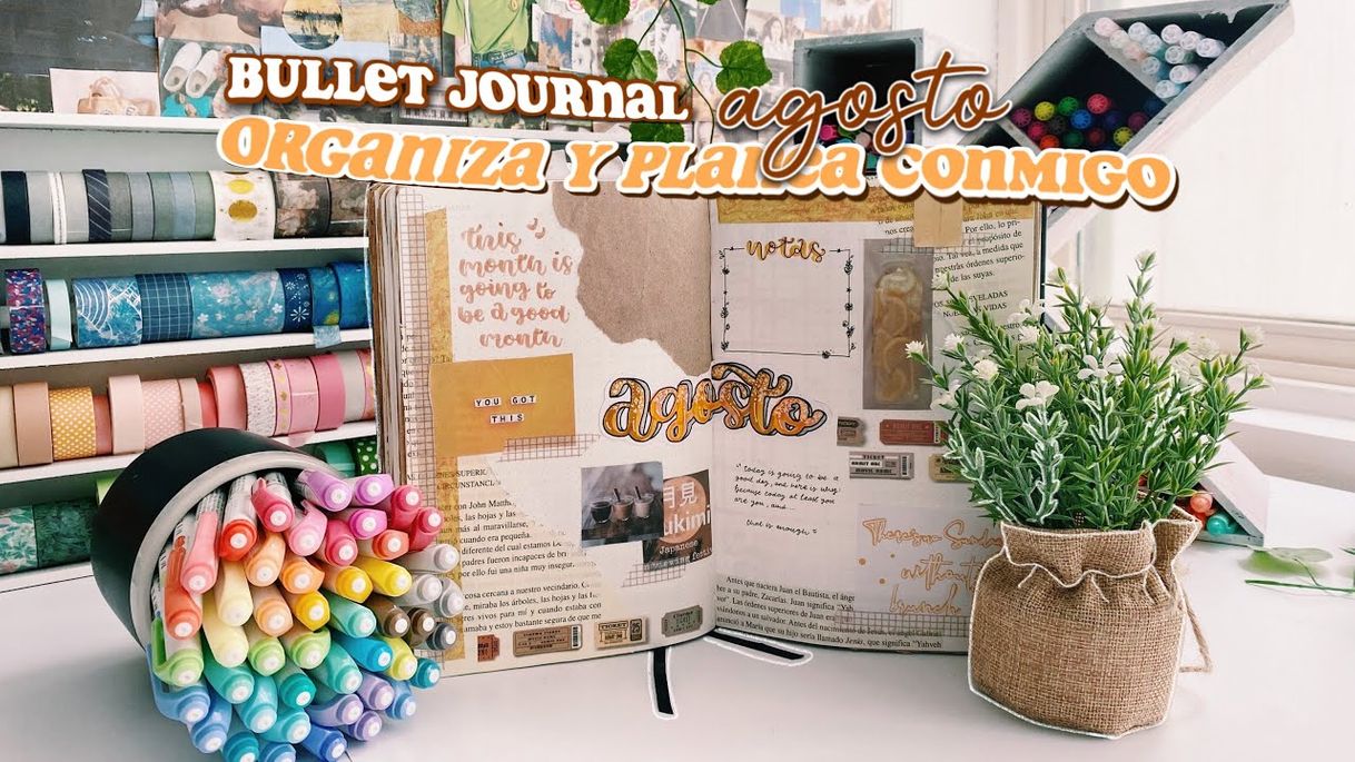 Moda Organiza y planea conmigo AGOSTO - bullet journal - YouTube