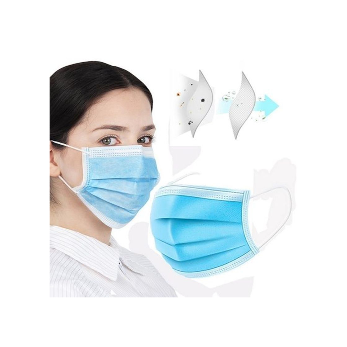 Producto 20pcs disposable masks mouth face mask 3-layer dust-proof