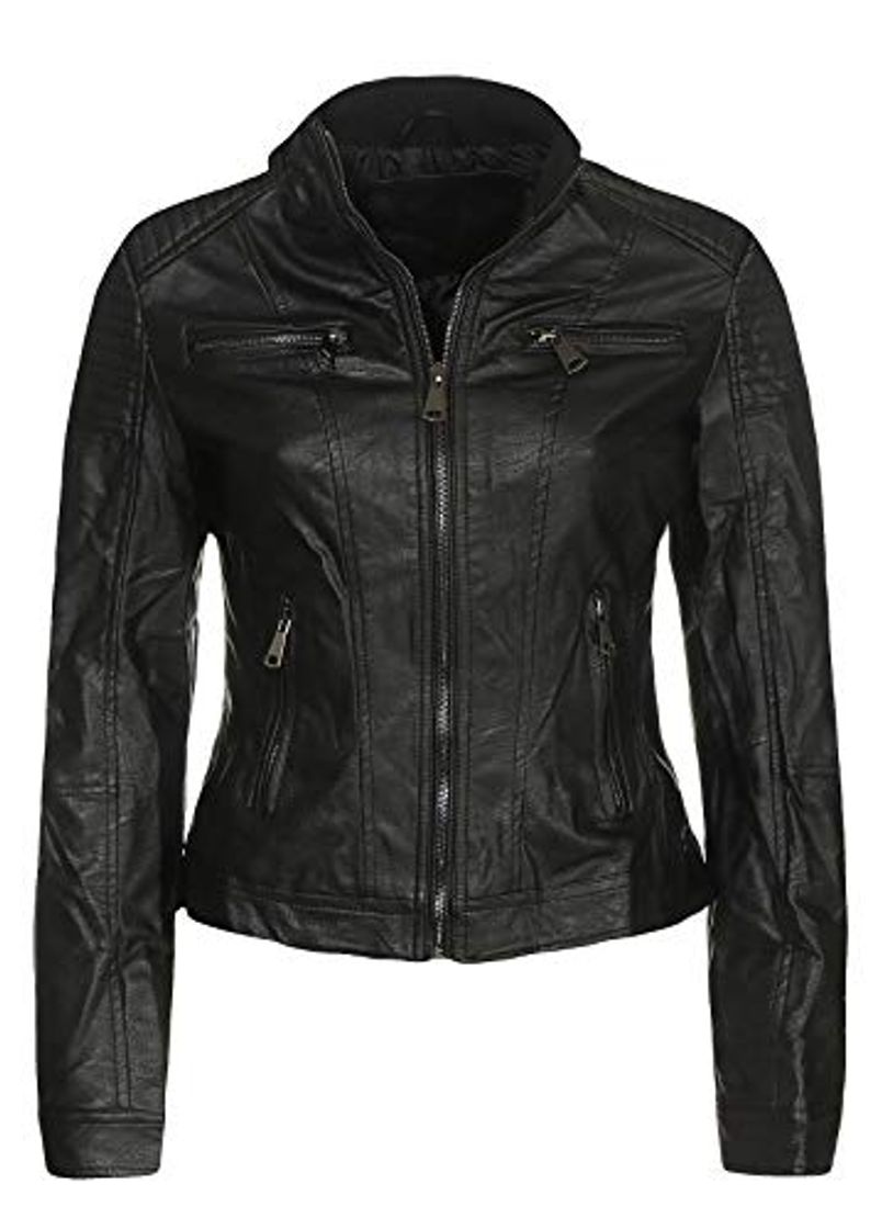 Moda Malito Mujer Chaqueta Cuero Sintético Biker Chaqueta Saco Blazer 5179