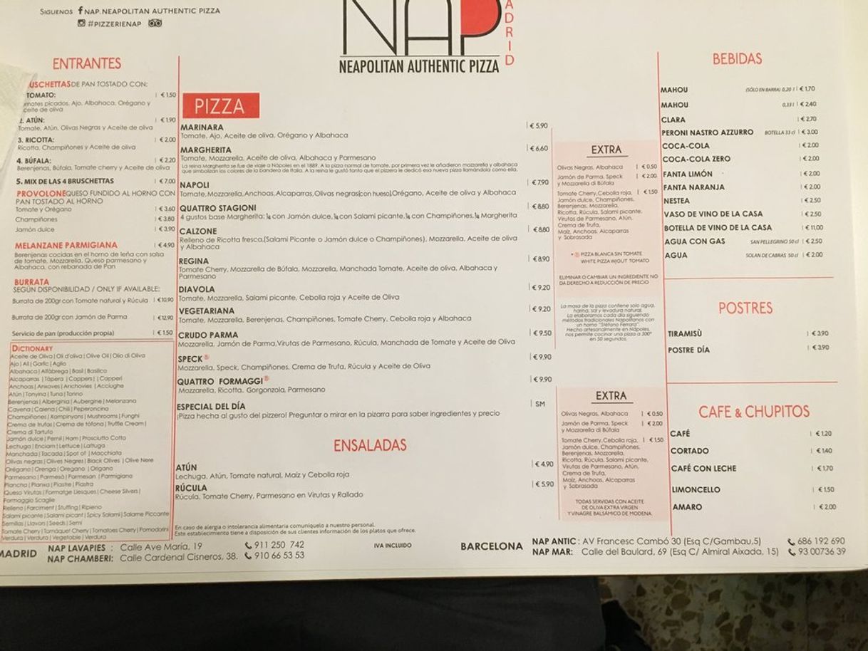 Restaurants NAP Lavapies