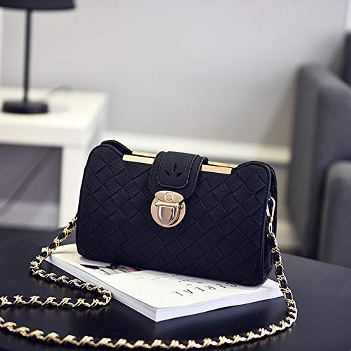 Social WYFDM Bolsa de Hombro Acolchada de Cadena pequeña
