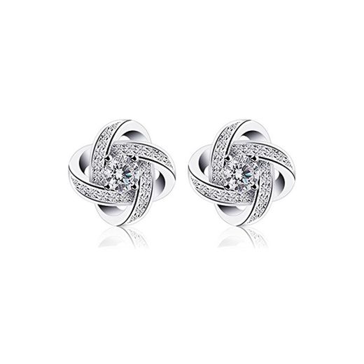 1) - B.Catcher Earings for Woman Silver Earrings Studs Cubic Zirconia Gemini