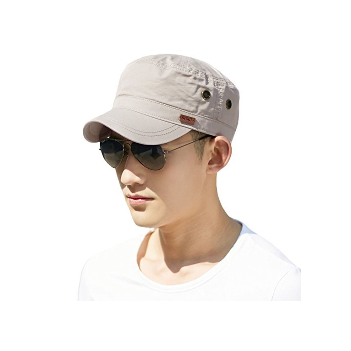 Fashion SIGGI Herren Military Army Cap Sonnen Wandern Sport Baseballcap Beige L