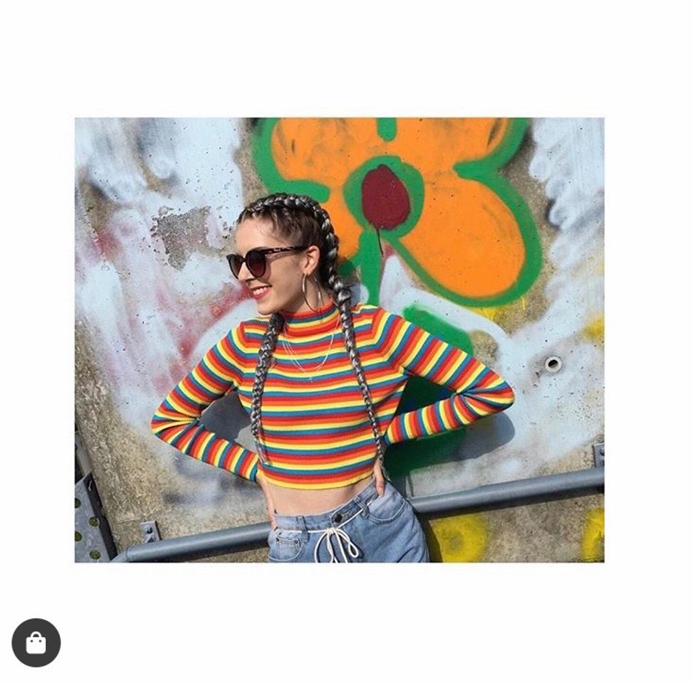 Moda Rainbow turtleneck sweater 