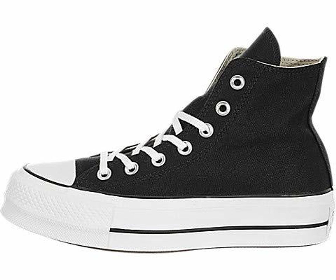 Moda Converse Chuck Taylor CTAS Lift Hi, Zapatillas para Mujer, Negro