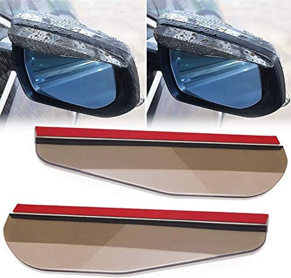 Product 2Pcs Universal Auto Espejo Retrovisor Lluvia Cejas Rain Eyebrow Snow Guard Sun Visera Shade Protector Mantenga la visión despejada Piezas de Automóvil