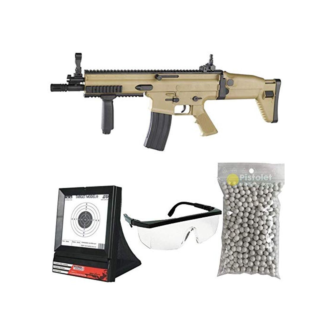 Producto PC Airsoft Paquete Completo con Accesorios - Arma para Airsoft