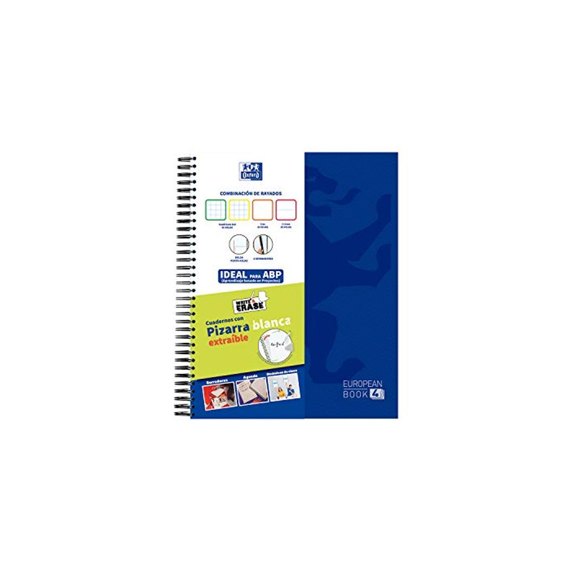 Product Oxford WriteErase - Cuaderno Microperforado con Pizarra Blanca Extraíble, Tapa Extradura, A4