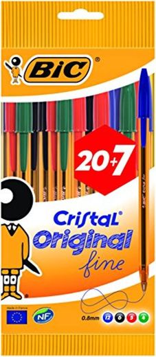 BIC Cristal Original Fine - Bolsa de 20+7 bolígrafos