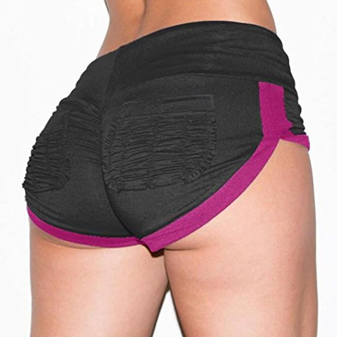 Lugar Shorts deportivos de bolsillo para mujeres Gym Workout Waistband Skinny Yoga Short