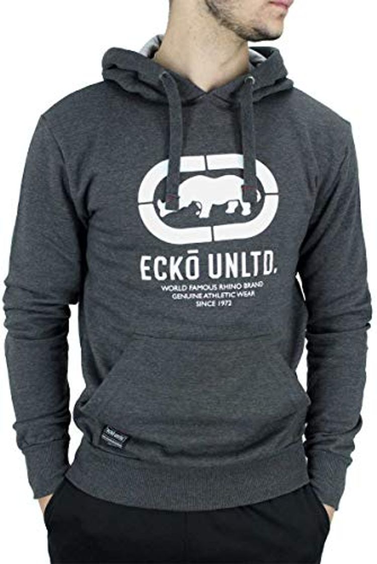 Fashion Ecko Hombre Manga Larga Diseñador Sudadera con Capucha sin Cremallera