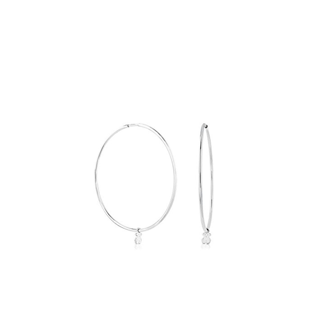 Product TOUS Bear - Pendientes de Aro de Plata de Primera Ley con