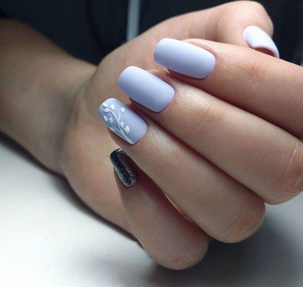 Moda Inspiração de decoração de unhas esmalte azul claro