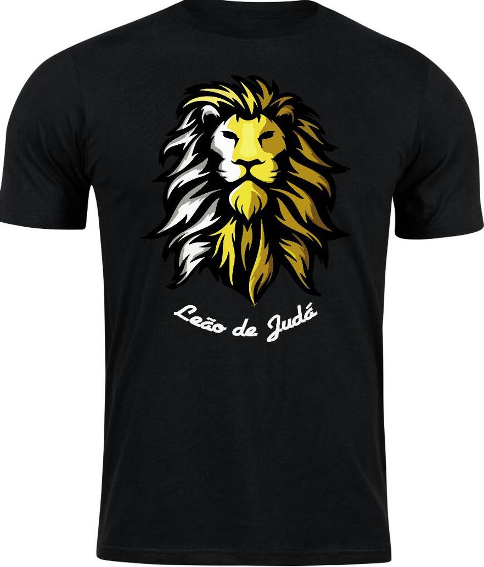 Fashion Camiseta Camisa Gospel Religiosa Leão De Judá Masculina