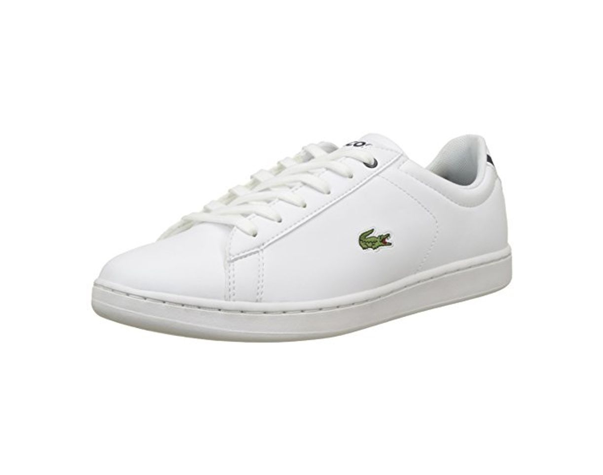 Moda Lacoste Sport Carnaby Evo Bl 1 Spj, Bajos infantil, Multicolor (Wht/Nvy), 35 EU (2.5 UK)