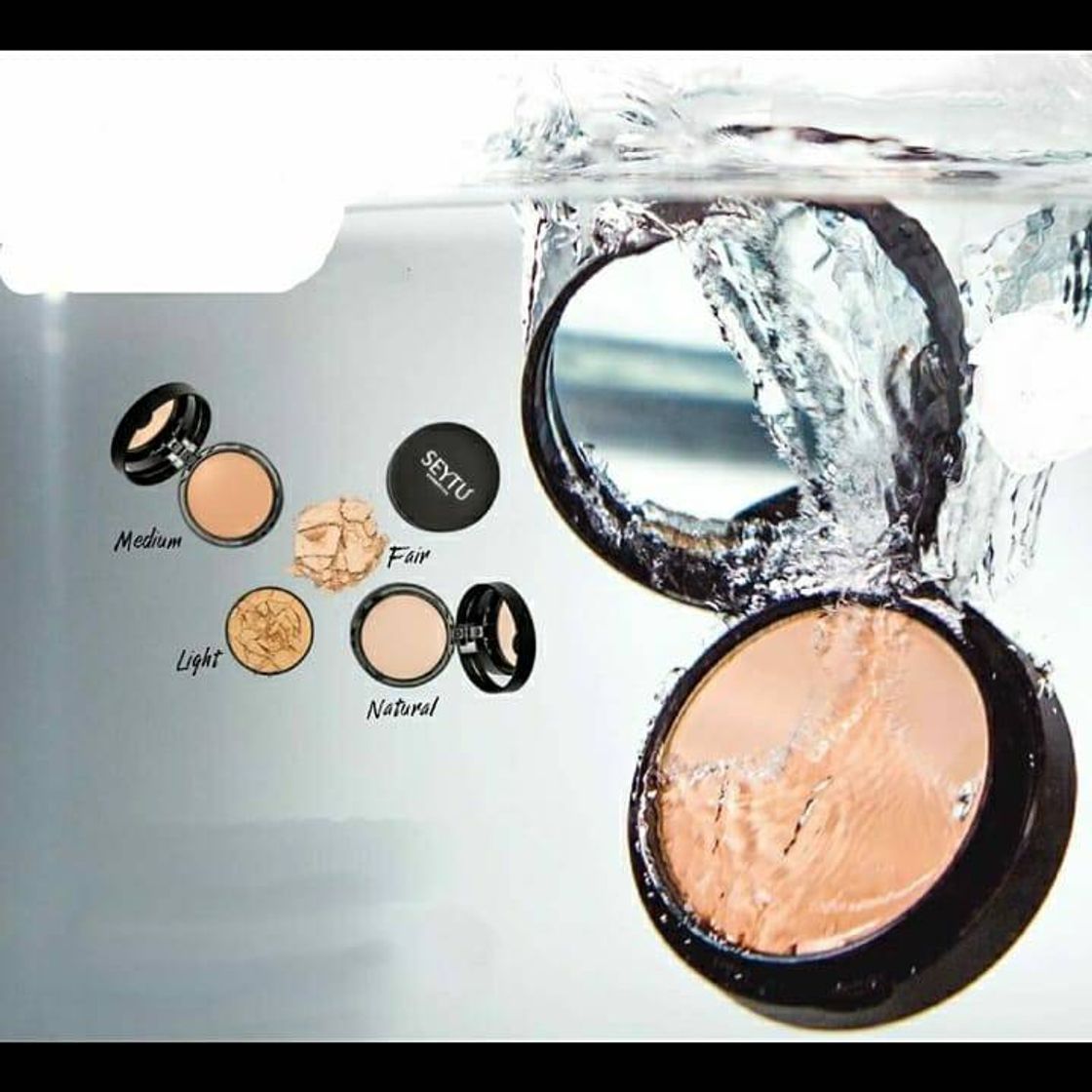 Fashion MAQUILLAJE COMPACTO 2 EN 1 A PRUEBA DE AGUA 💧 