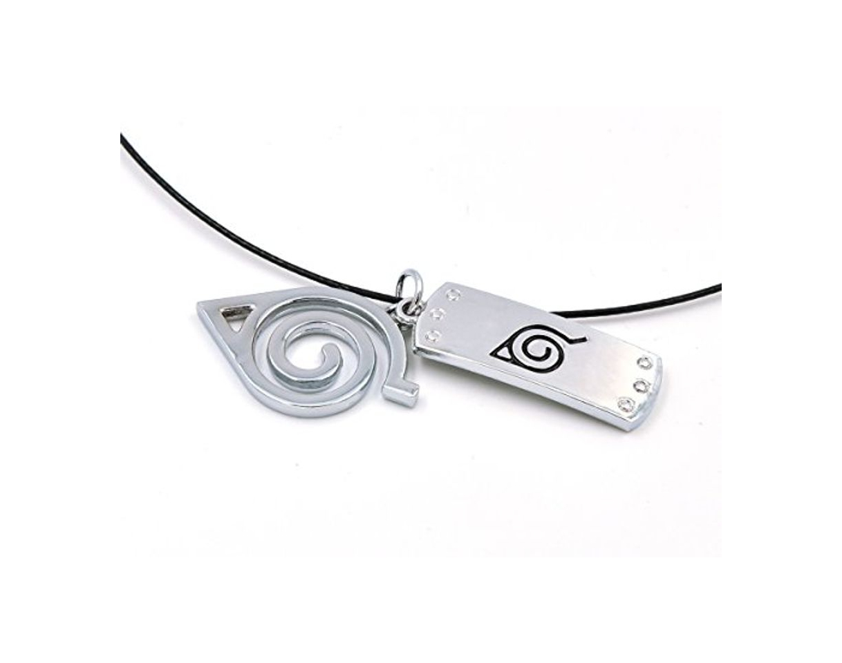 Social CoolChange Collar de Naruto con Placas de Metal Konohagakure y Akatsuki