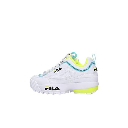 Zapatos de niña FILA Disruptor CB JR en Cuero Blanco 1010850