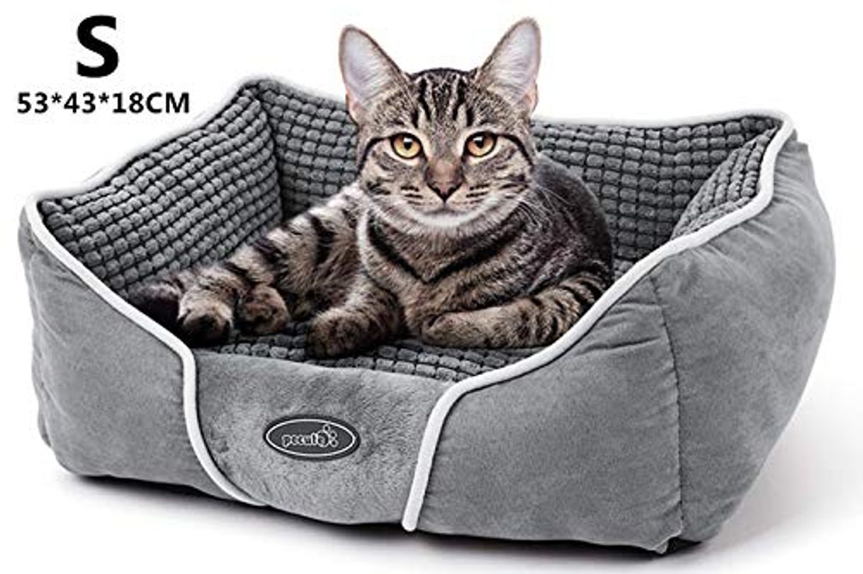 Social Pecute Cama de Perros y Gatos Básica Cama de Suave Gamuza para