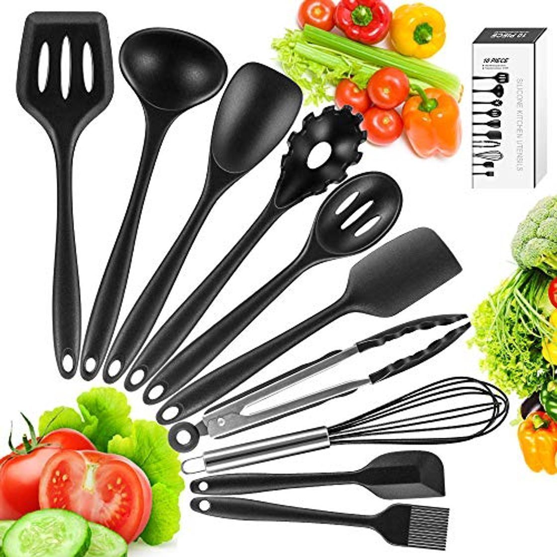 Social Newdora Utensilios de Cocina de Silicona Resistentes al Calor