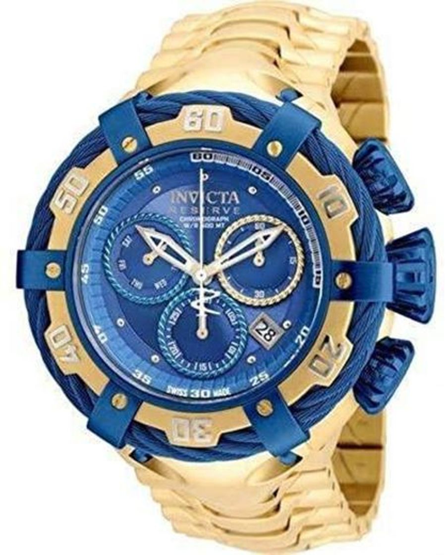 Social Relógio Invicta Bolt Modelo 21361 Dourado/Azul