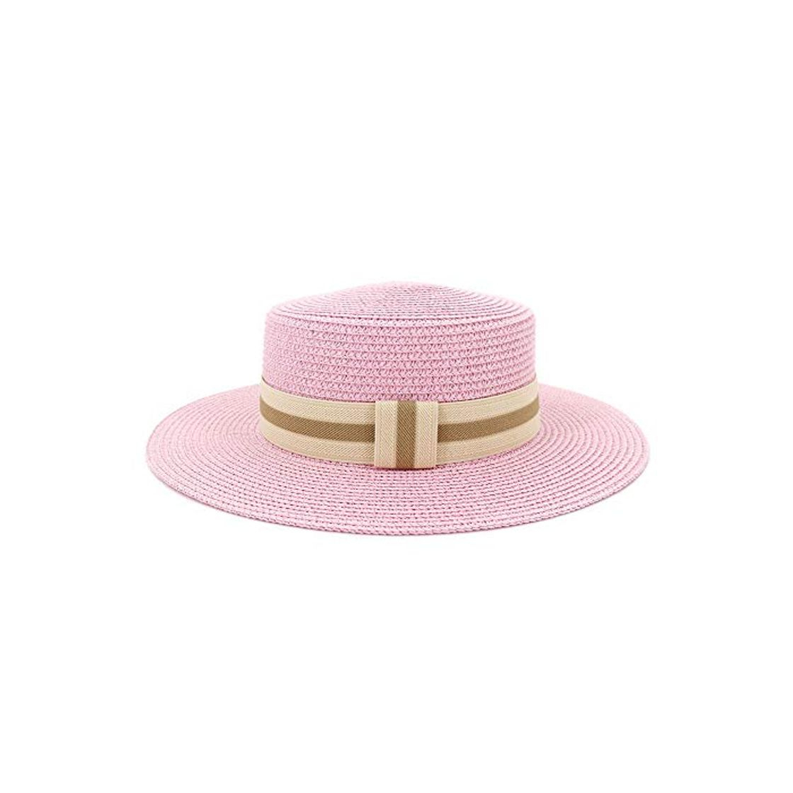 Fashion ZHOUYUFAN Sombrero de Sol de Mujer Sunmmer Beach New Flat Top Sombrero