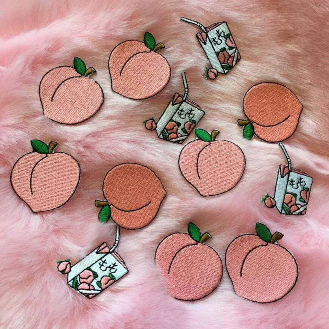 Fashion PEACH AND PEACH JUICE BOX patch – kokopiecoco