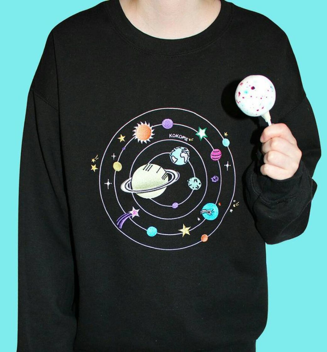 Fashion Solar System Embroidery jumper – kokopiecoco