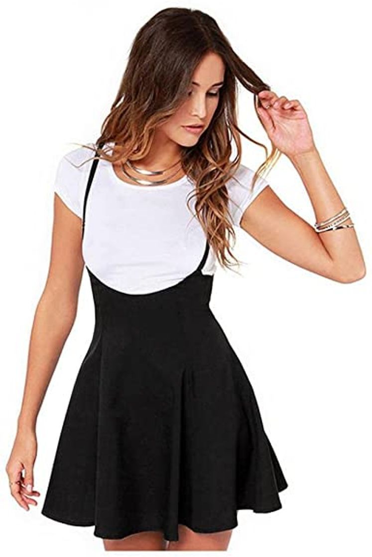 Social Overdose Falda Negra de Las Mujeres de Moda con Las Correas de