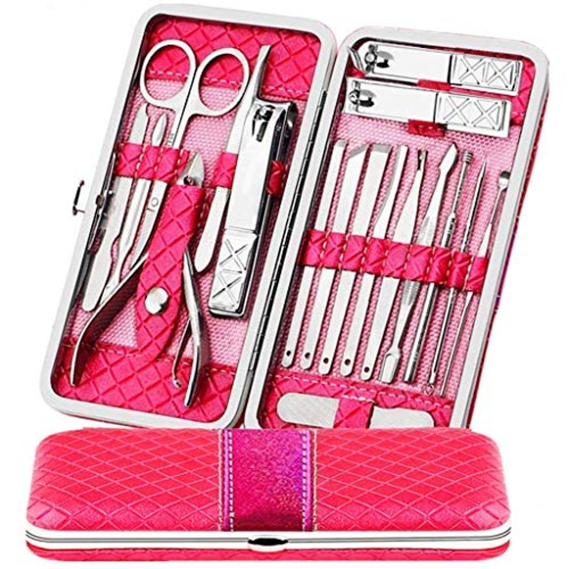 Social Manicura y Pedicura Cortaúñas Set, Profesional Alicates de uñas,Tijeras para cutículas, Pinzas,