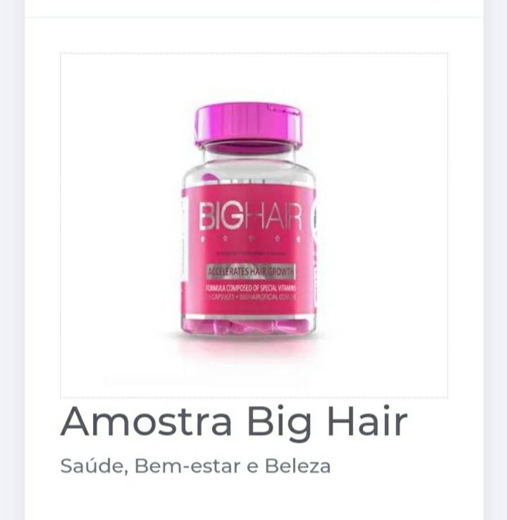 Moda Big Hair Woman crescimento capilar acelerado.