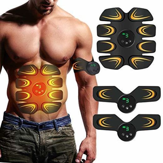 Echoice Electroestimulador Muscular Abdominales USB Recargable Masajeador Eléctrico Cinturón EMS Trainer para