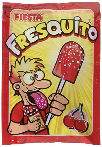 Product FIESTA Fresquito Caramelo con Palo en Sobre con Polvo Acidulado Sabor Cereza