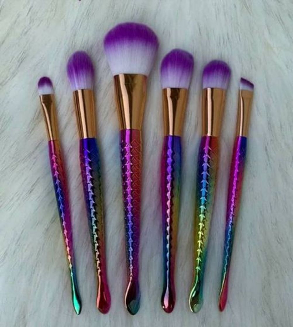 Social Pinceles de Maquillaje de Sirena, Set de 11 Pinceles de Maquillaje Profesional