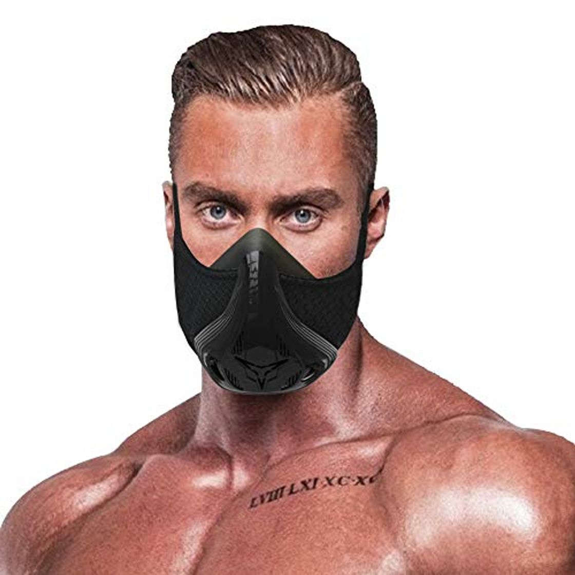 Social QISE Máscara de Entrenamiento Resistencia Respiración Oxígeno Sport Fitness Máscara 48 Niveles de Resistencia a la respiración e imitar el Entrenamiento a Gran Altura para Correr Ciclismo Fitness