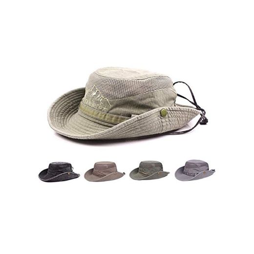 Obling Sombrero sol algodón protección UV,sombrero verano,sombrero playa,sombrero safari boonie,sombrero pesca plegable