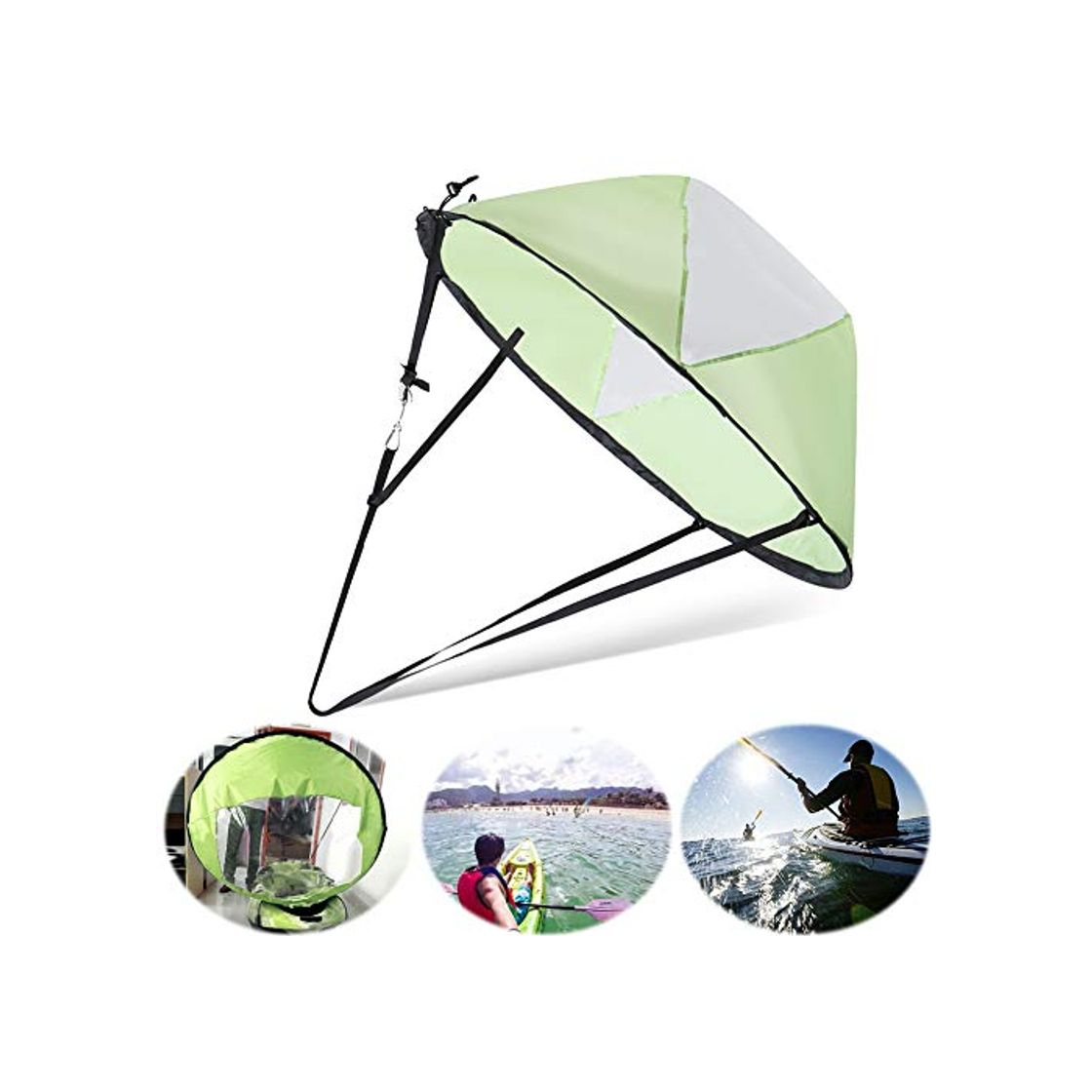 Social EFINNY Plegable Duradero Kayak Barco Wind Sail Sup Paddle Board Vela Canoa Movimiento Viento Paleta Remo Barcos con Ventana Clara