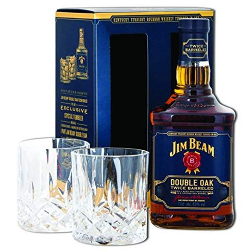 Jim Beam Double Oak Bourbon Whiskey Christmas Gift Set