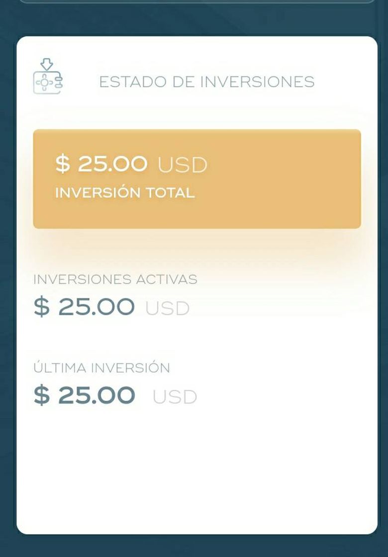 App Yo gano diario por el depósito de 25 USD  / 3 dólares diario