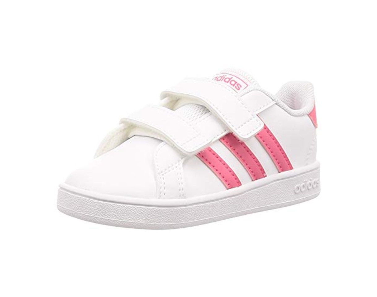 Social Adidas Grand Court I, Zapatillas de Estar por casa Bebé Unisex, Blanco
