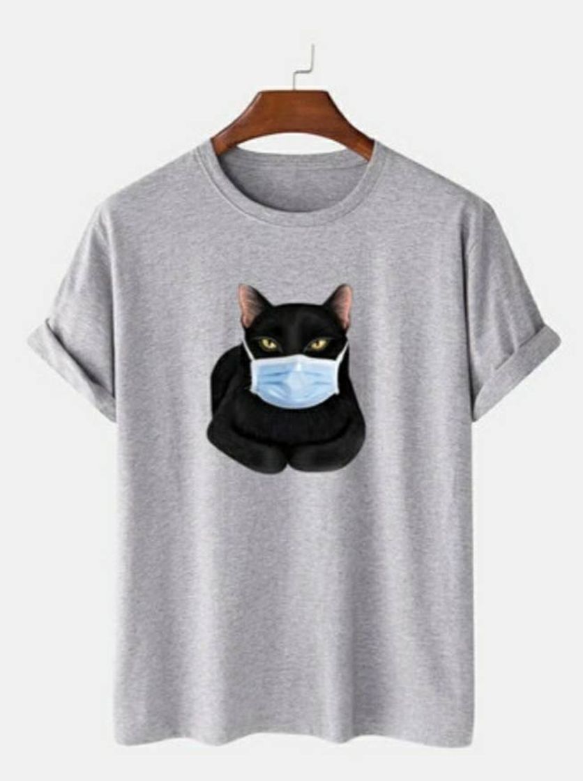 Social Camiseta gato mascarilla 🐱 