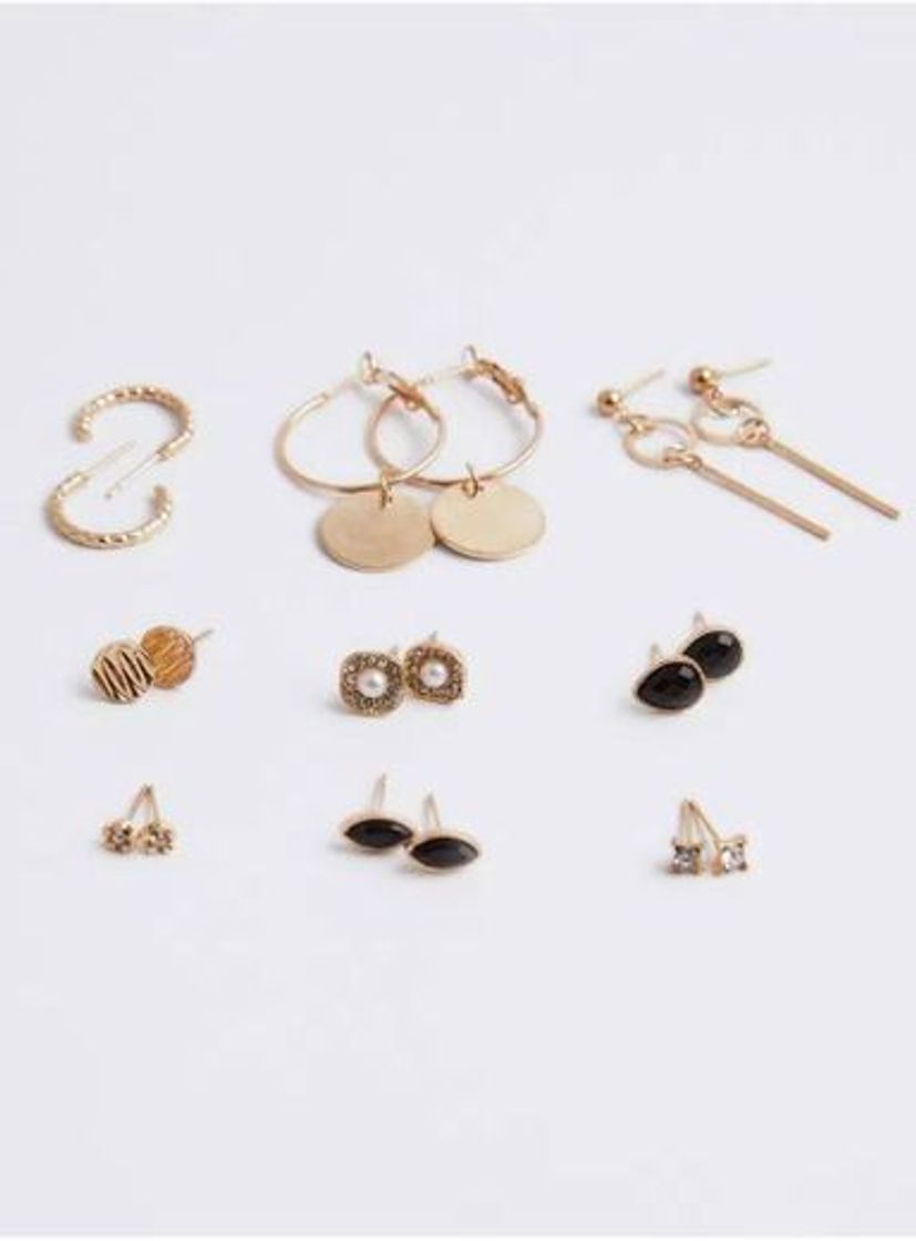 Moda SET DE 9 ARETES FORMAS SURTIDAS - UNI