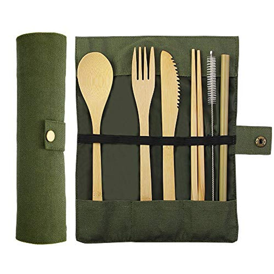 Social Kbnian Juego de Cubiertos de Bambú