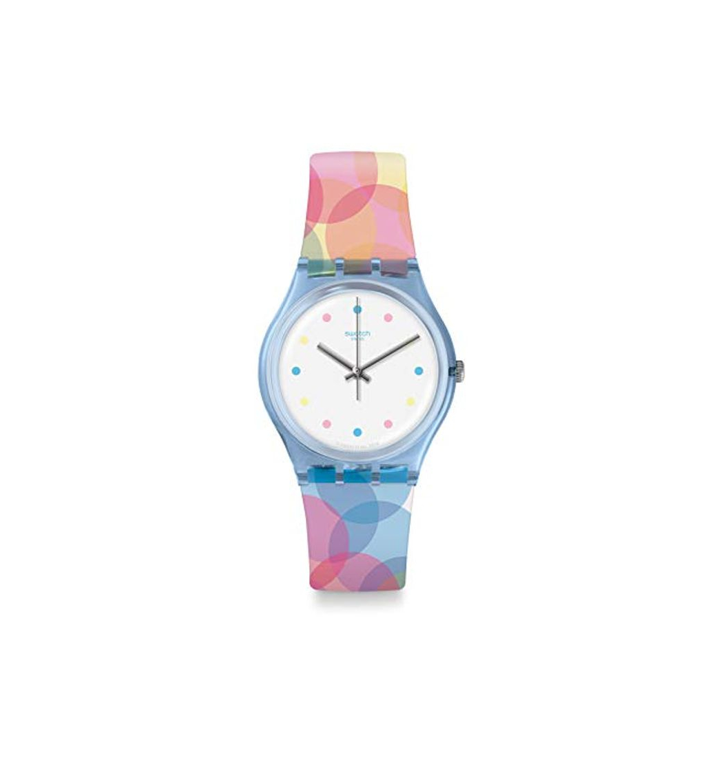 Moda Swatch Reloj Analógico para Mujer de Cuarzo con Correa en Silicona GS159