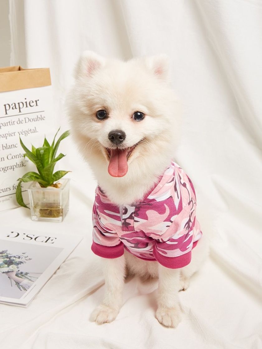 Fashion Camiseta con capucha para perro de camuflaje 🐶❤️🔝