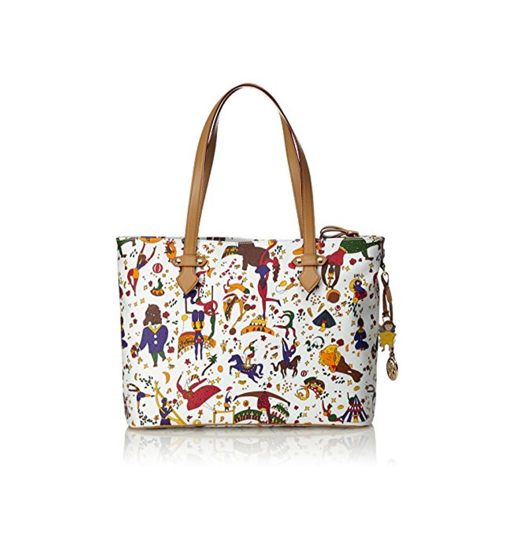 Fashion Piero Guidi - Chiara Tote Bag Con Zip, Bolsos totes Mujer, Blanco